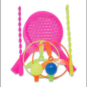 JUEGO RAQUETA PEQ + 2 HELICES VOLADORAS